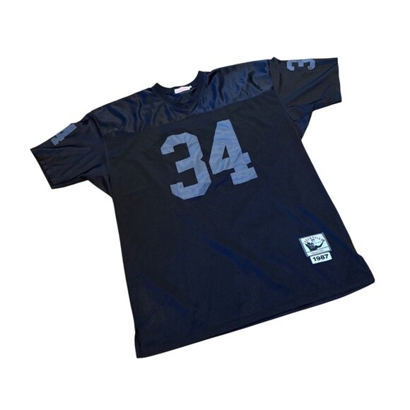 Mitchell & Ness 1987 Los Angeles Raiders Bo Jackson NFL Jersey Black Men's 52 - Picture 3 of 8